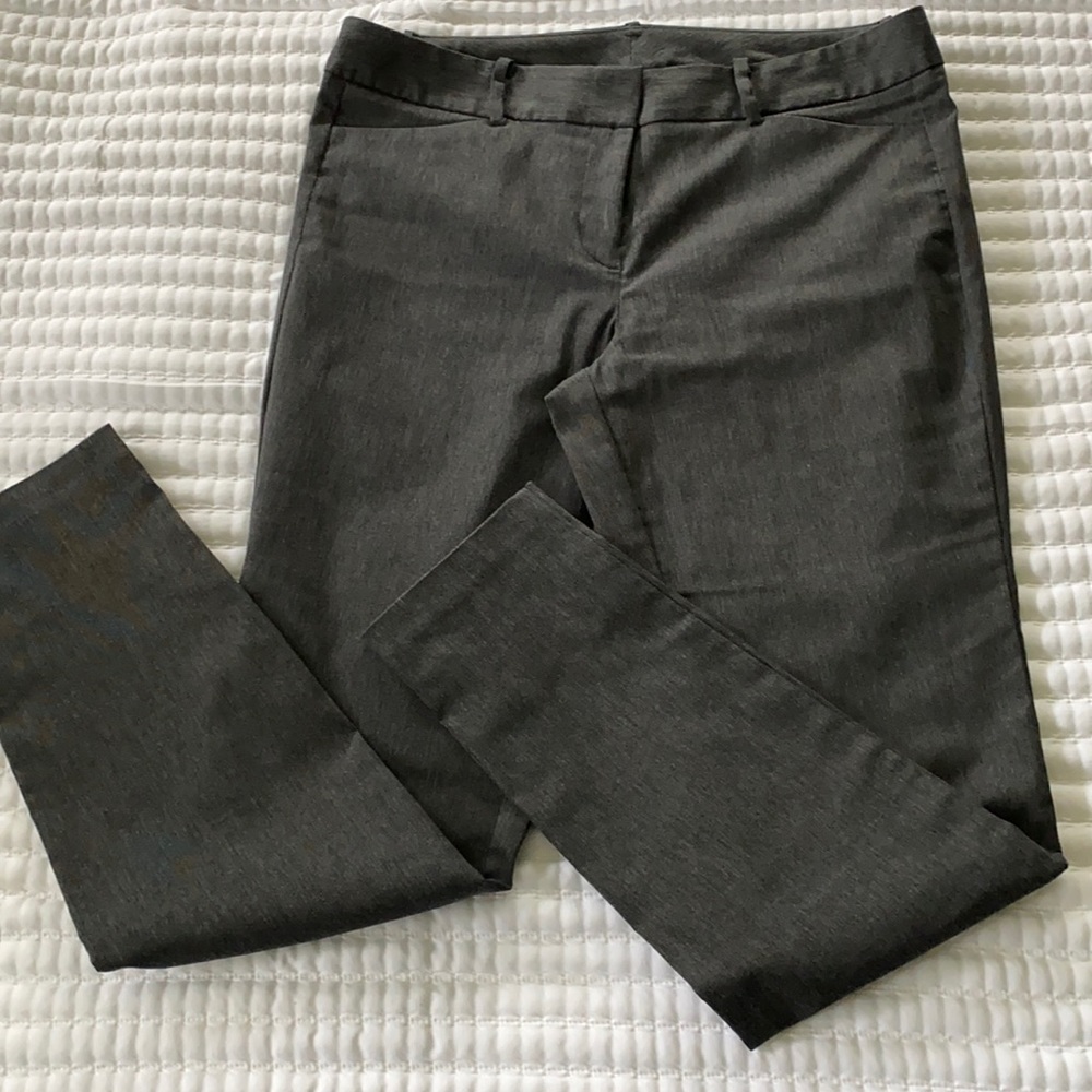 Gray Skinny Stretch Trousers